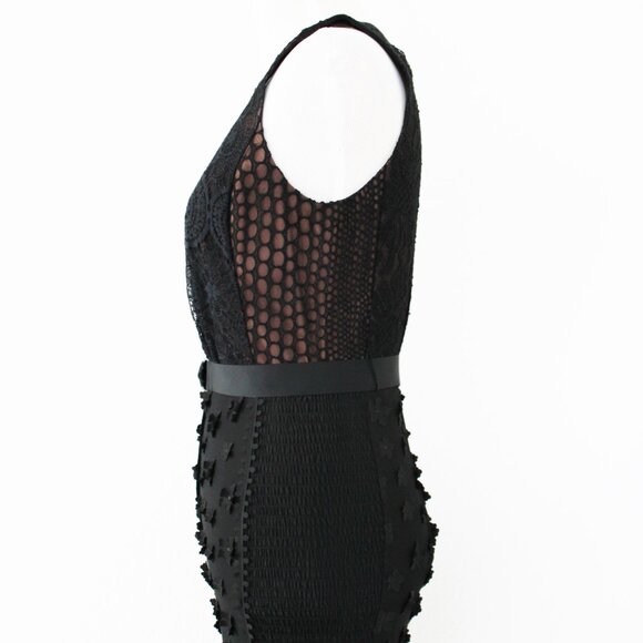 NEW Byron Lars Beauty Mark Gisella Lace & Button Classic Black Sheath Dress, 0P - Picture 10 of 14